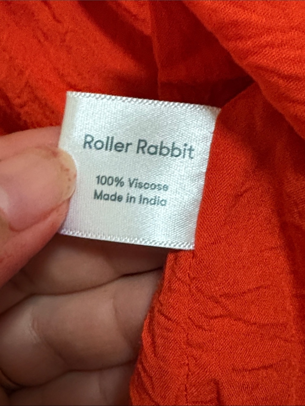Roller Rabbit Rust Red Floral V-Neck Mini Dress - Picture 10 of 11